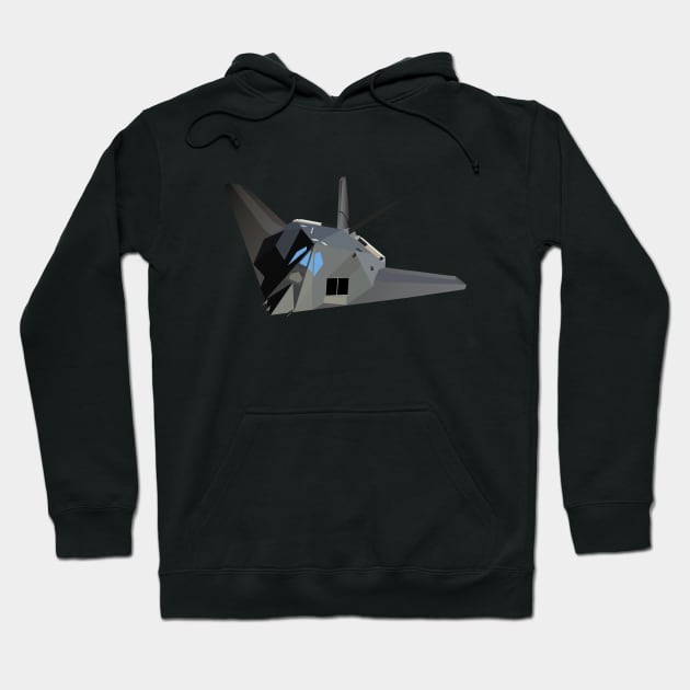 American Stealth Attack Aircraft F-117 Hoodie by NorseTech